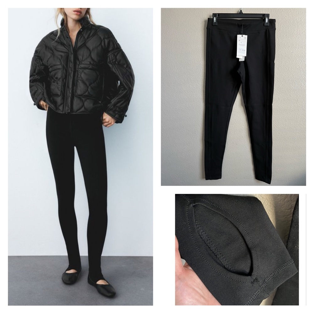 Zara slit black high quality legging